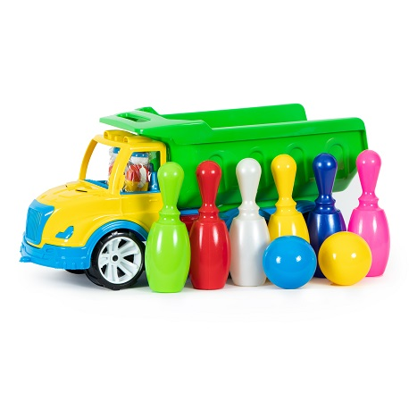 Набір дитячий " Самоскид Mati" кеглi малi ТМ Bamsic, арт 009/11