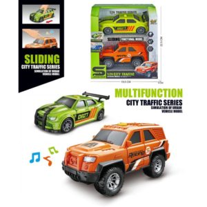Машина JS235-11інерція, 1:24, набір 2шт, 15см, звук, світло, гумові колеса, на бат(табл)кор.