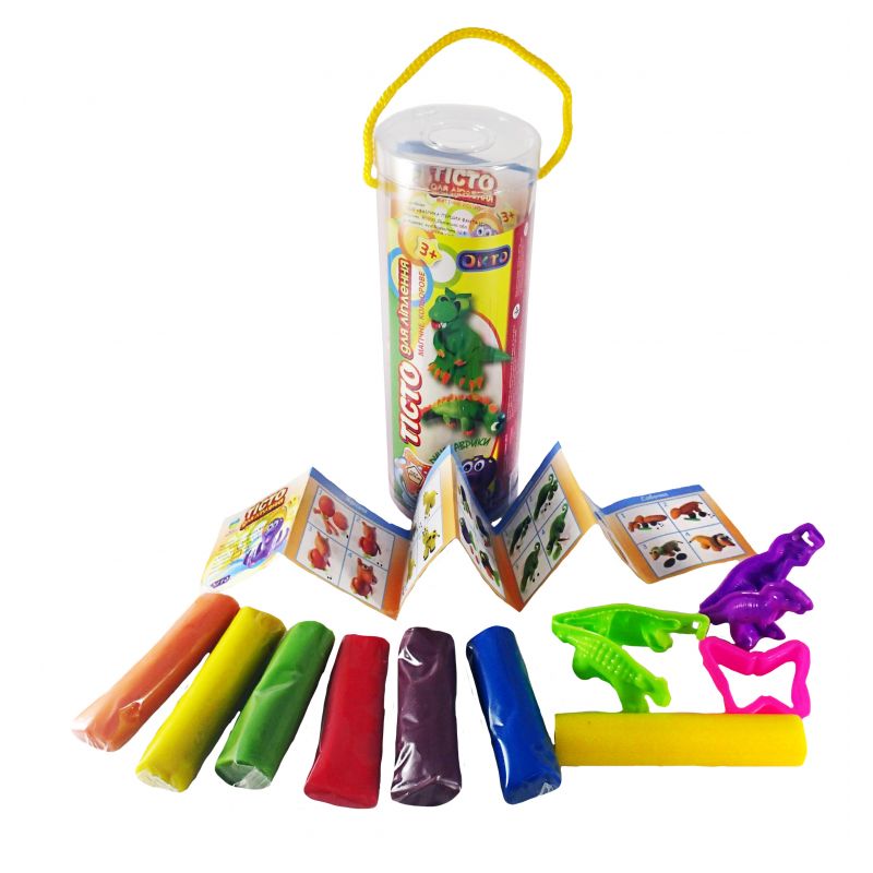 Набір для ліплення ОКТО Динозаврики (в тубусі ПВХ)