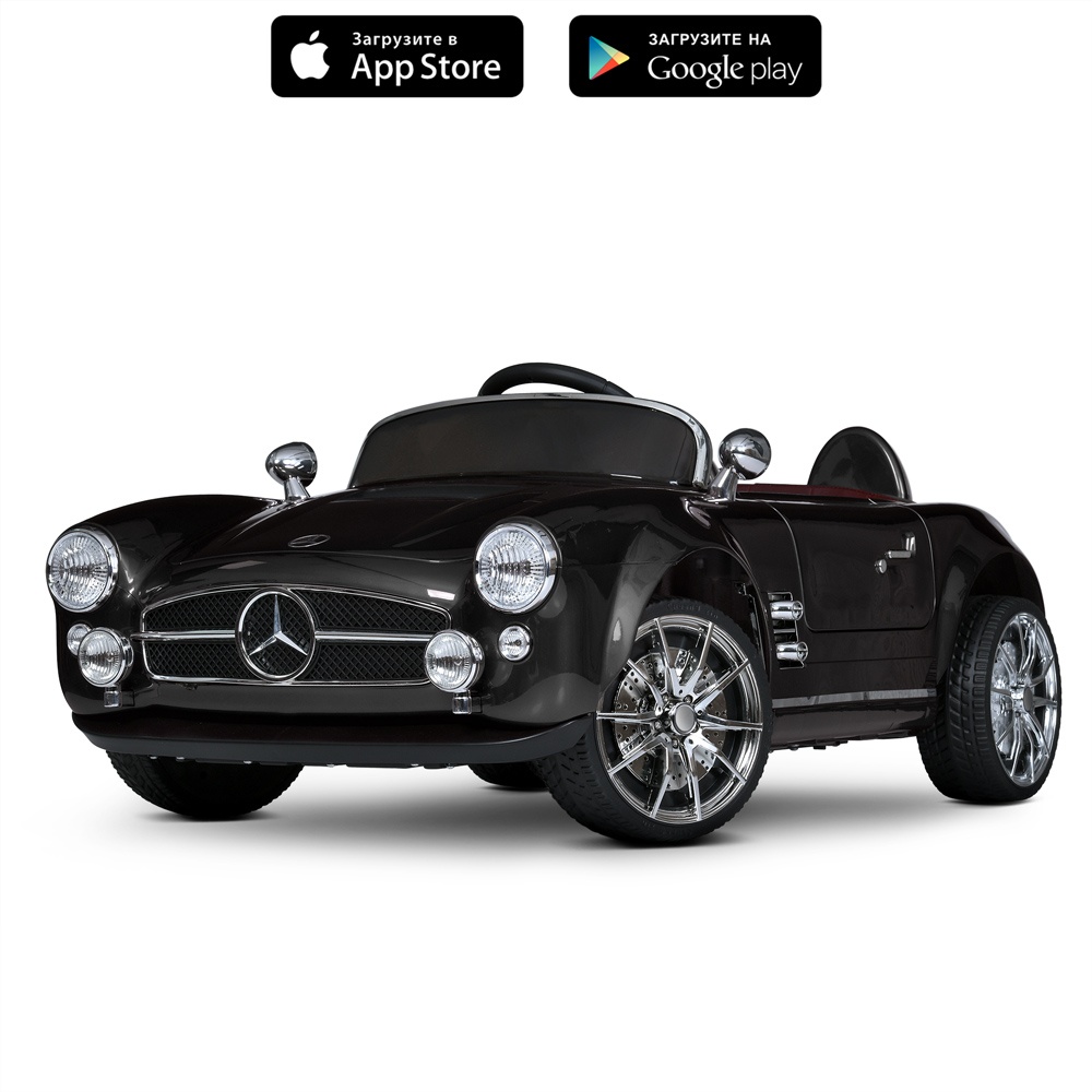 Машина M 6040EBLRS-2 2,4G радіокер.,1*12V10AH,4*35W,MP3,USB,TF,BT,EVA,шкіра,муз.,світло,фарб.чорний