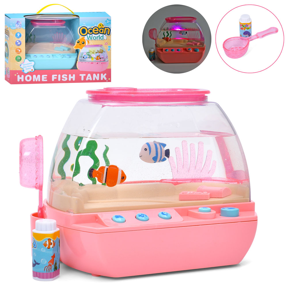 Набір гральний 85008E акваріум, рибки, 2 кольори, муз.(англ), світло, бат.,кор., 30,5-20-10 см,