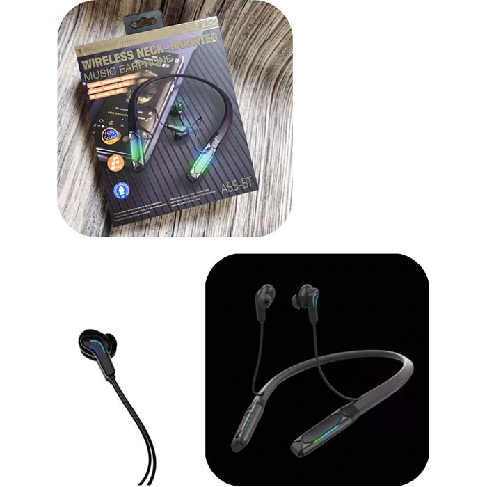 Навушники A55-BT акум., Bluetooth, USB, світло, кор., 16,5-20-3 см.