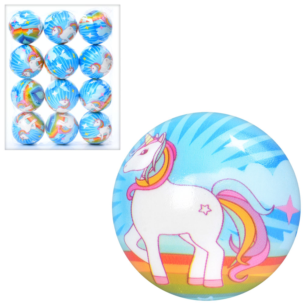 М'яч дитячий фомовий MS 4048-4 1 вид (єдиноріг), упак. 12 шт. в кул.