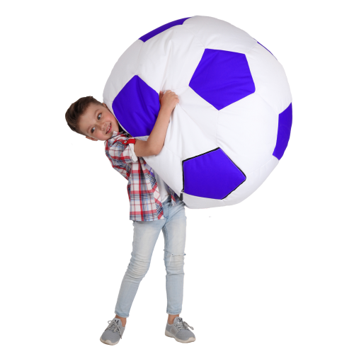 Фотография 1 товарной позиции интернет-магазина детских игрушек www.smarttoys.com.ua Кресло-мяч Белый с синим Средний 100х100