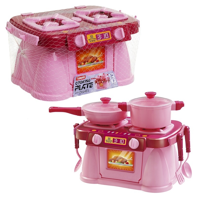 Набір "Cooking Plate with Dishes" (7 pcs.) рож. (сітка)