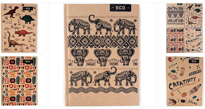 Блокнот Еко, А6, 96 арк., еко папір, кл, тверд. обкл. БН-022-МВ