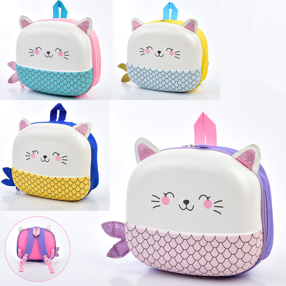 Рюкзак FG240502006A кіт-русалка,1 відділення,застібка-блискавка,коротка ручка,4кольори,кул.,28-27-11