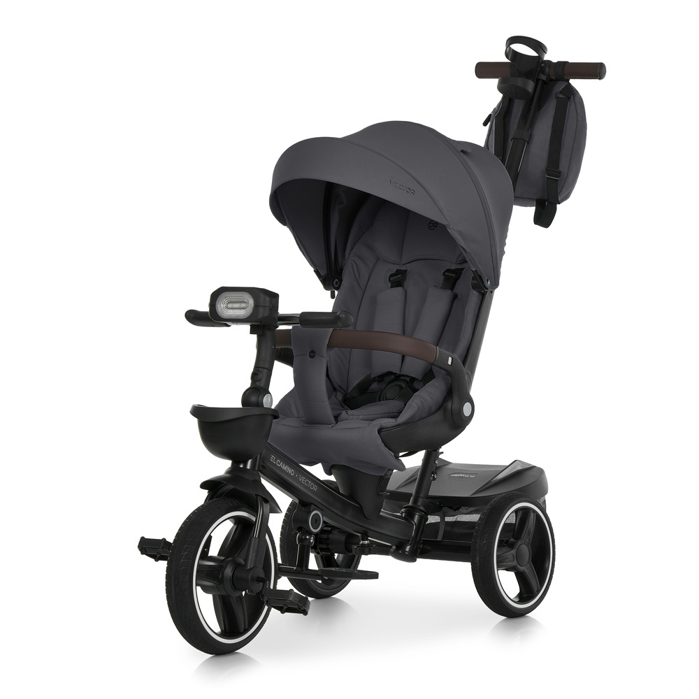 Велосипед El Camino VECTOR ME 1162-1 Magnet Gray 3 кол. PU (12/10),пов.сид.,гальма,скл.кермо,сумка