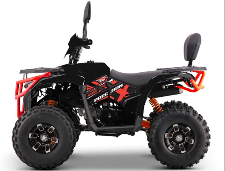 Квадроцикл AX150-2-3бензиновий 150 см³, авт. F/N/R, перед. та зад. гальма, до 82кг, чорно-черв.