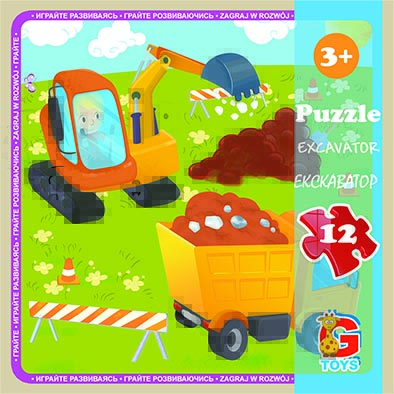 LT07 Пазли ТМ "G-Toys" із серії "Транспорт", 12 ел.