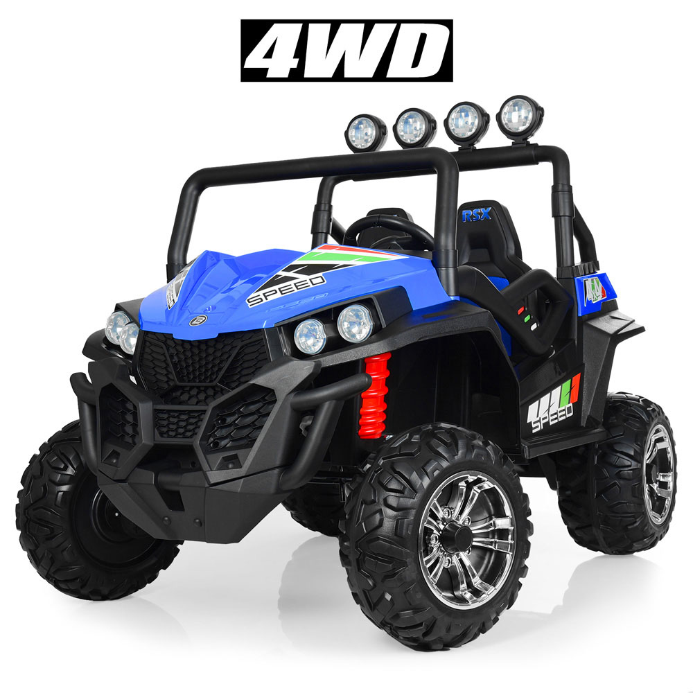 Джип M 3454(2)EBLR-4 радіокер.2,4G, кол.ЕВА, 4 мот.45W, 2 акум.12V7AH, USB, Bluet-MP3, регул., синій