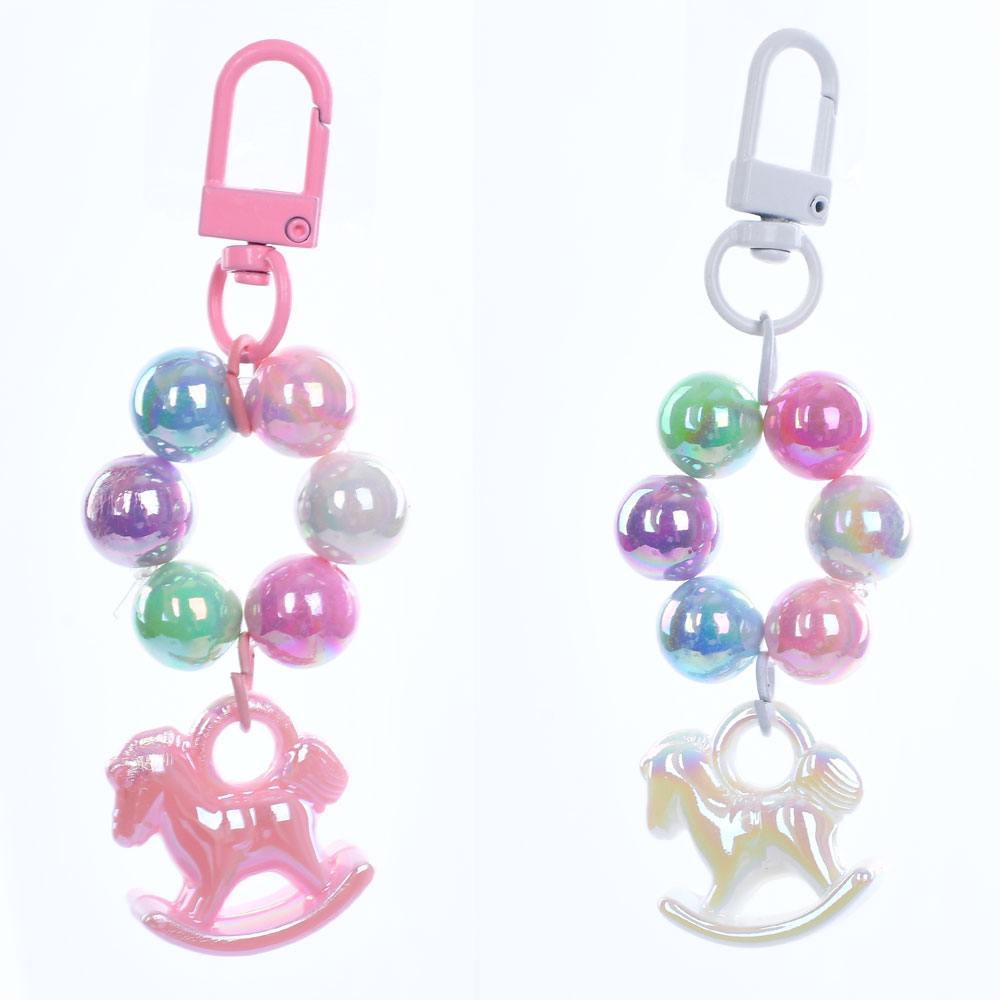 Аксесуар для сумки FG231110053P брелок, намистини, конячка, мет.+пласт., 2 кольори, упак.12шт.,кул.