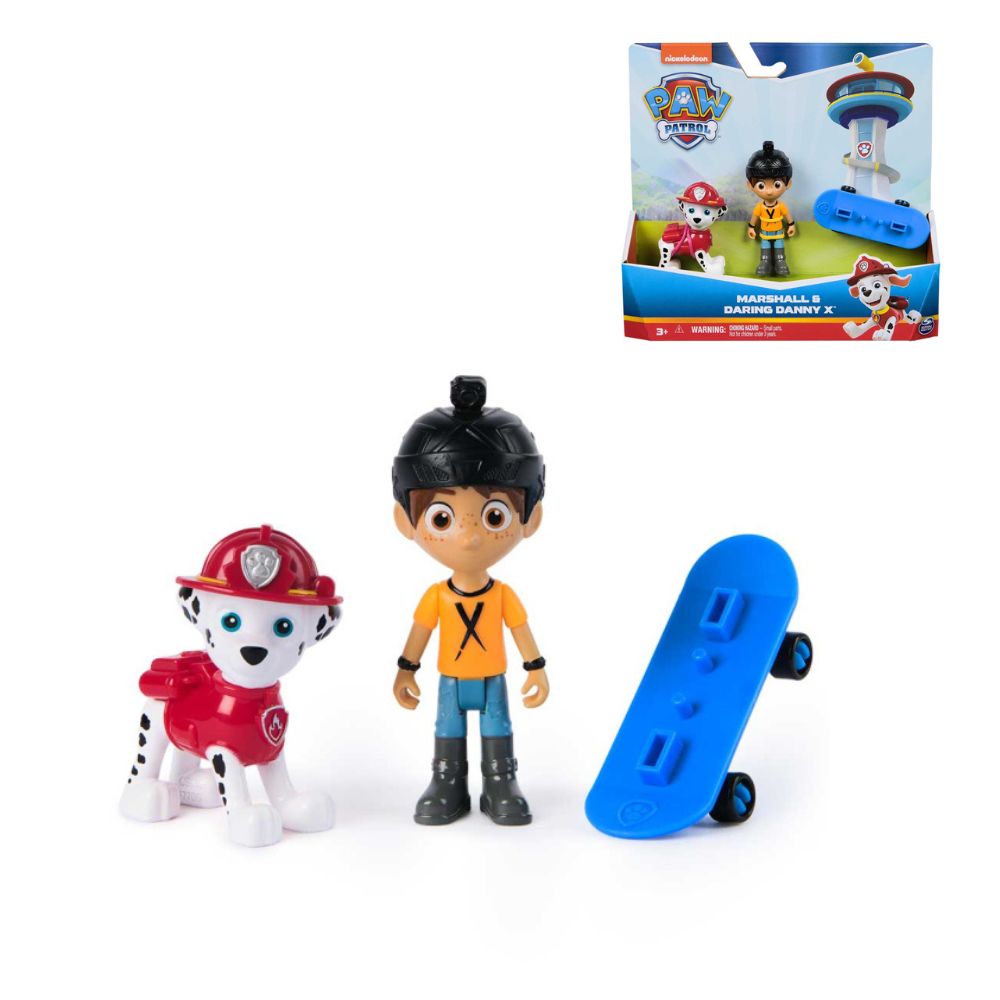 Цуценячий патруль: колекційна фігурка цуценяти-рятівника Маршала та Сміливого Денні на скейті