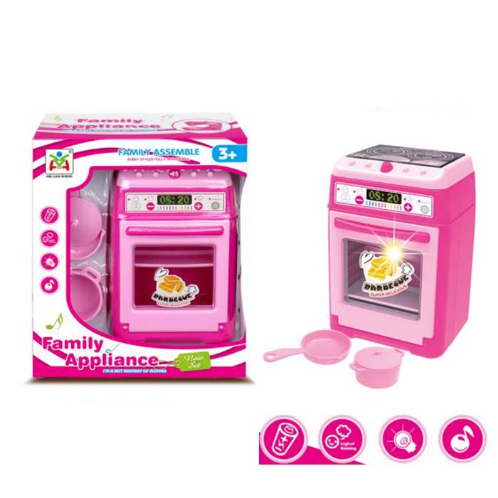 Плита LS820G37 відчиняється духовка, посуд, муз., світло, бат., кор., 17-20-9 см.