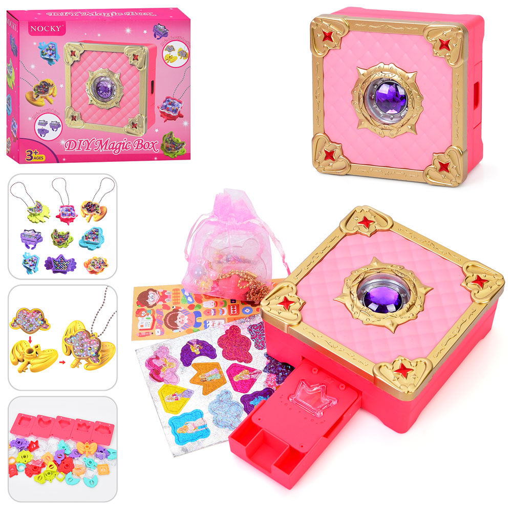 Скринька 8269 для виготовлення прикрас, наліпки, аксесуари, кор., 23-19-7 см.