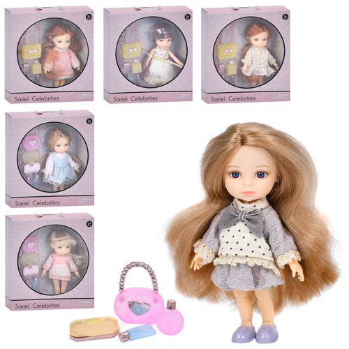 Лялька 91019-C-D-E шарнірна, аксесуари, 6 видів, кор., 18-20-6 см.