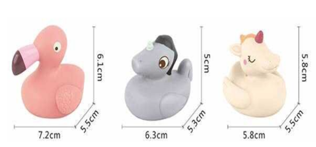 Набір для купання Тваринки 3шт,фламінго,лебідь,гусочка