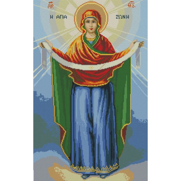 АЛМАЗНА ВИШИВКА (НАБІР) — "ПОКРОВА СВЯТОЇ БОГОРОДИЦІ" DM-392