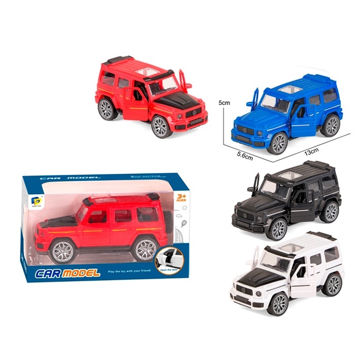 Джип DD2820B інерція, відчиняються двері, гумові колеса, 4 кольори, кор., 15-8,5-7 см.
