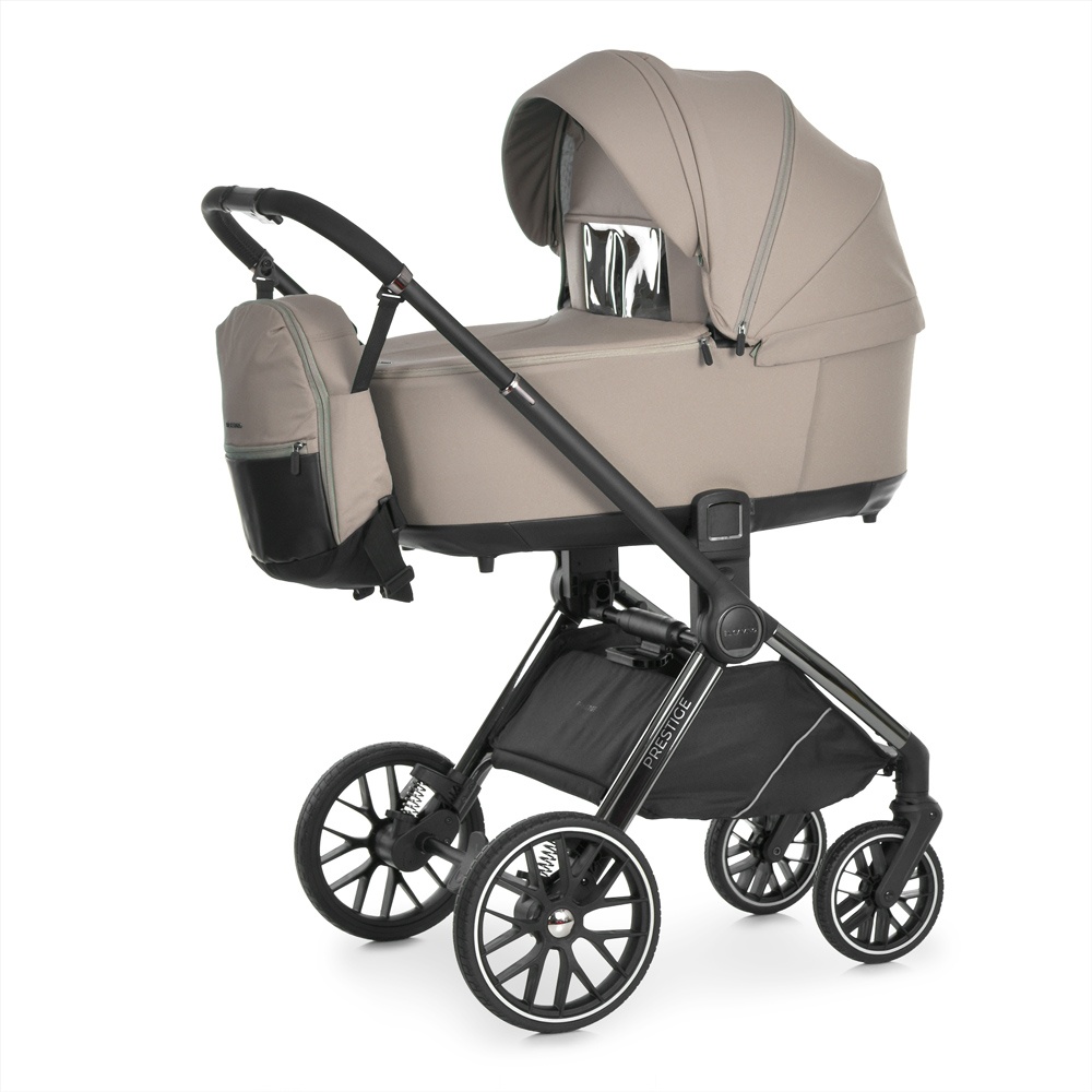Візок універс. 2в1 El Camino PRESTIGE ME 1124-3 Taupe Beige (1шт) люлька+прогул.блок,хром.рама