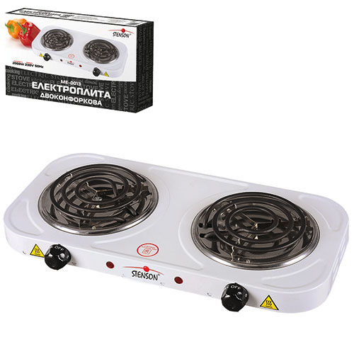 Плита електрична переносна двоконфоркова 2х1000вт ME-0013