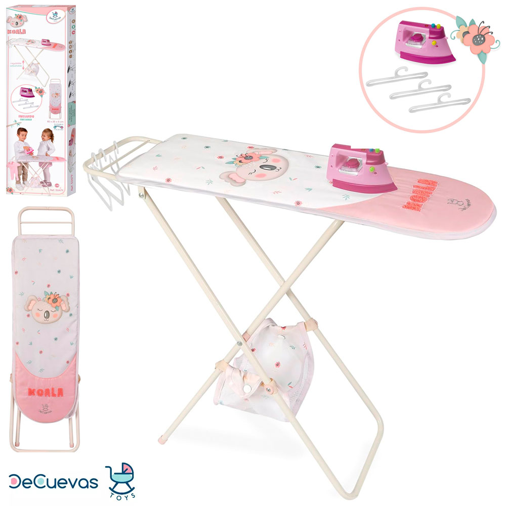 Прасувальна дошка 53479 регул. висота, праска, кошик, принт-коала, мет., кор., 83-26-5 см.