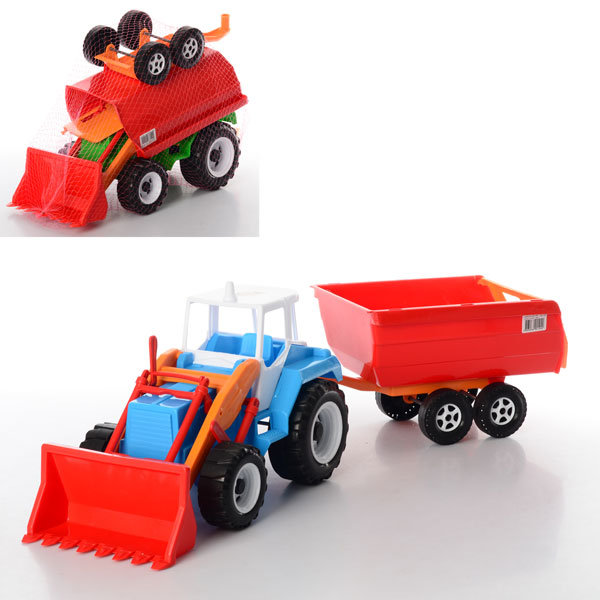 Трактор - навантажувач з причепом