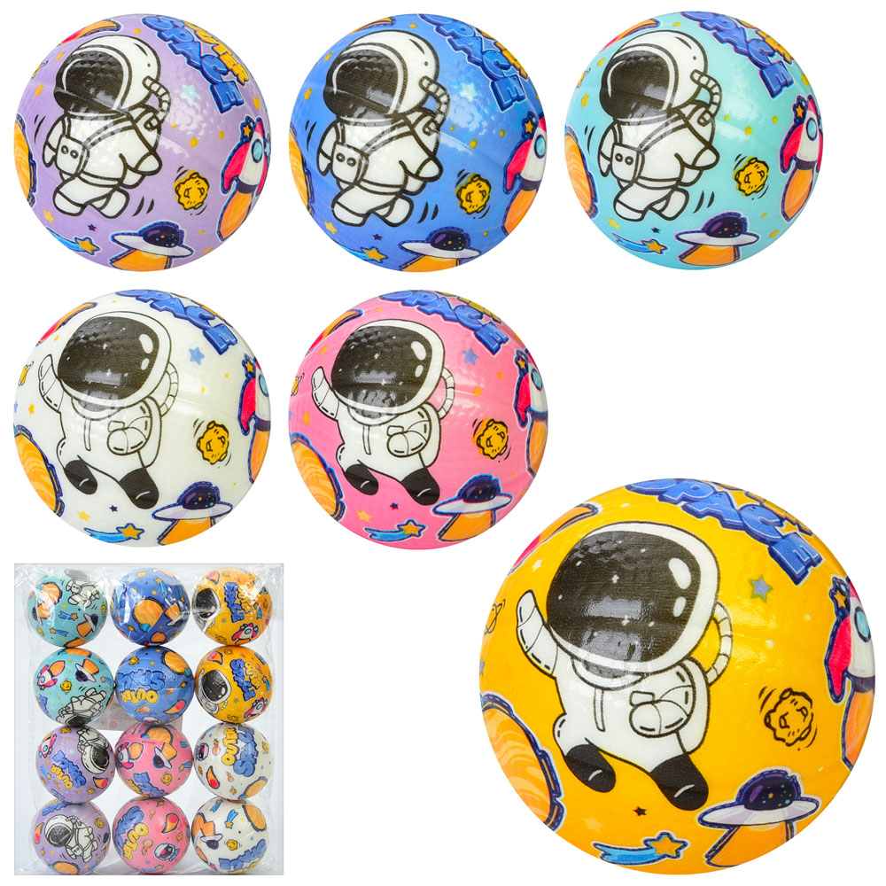 М'яч дитячий фомовий MS 4211 космос, 6 кольорів, упак. кул. 12 шт.
