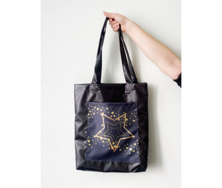 Сумка з кишенею "Star" , 40х35 см ручка 60 см