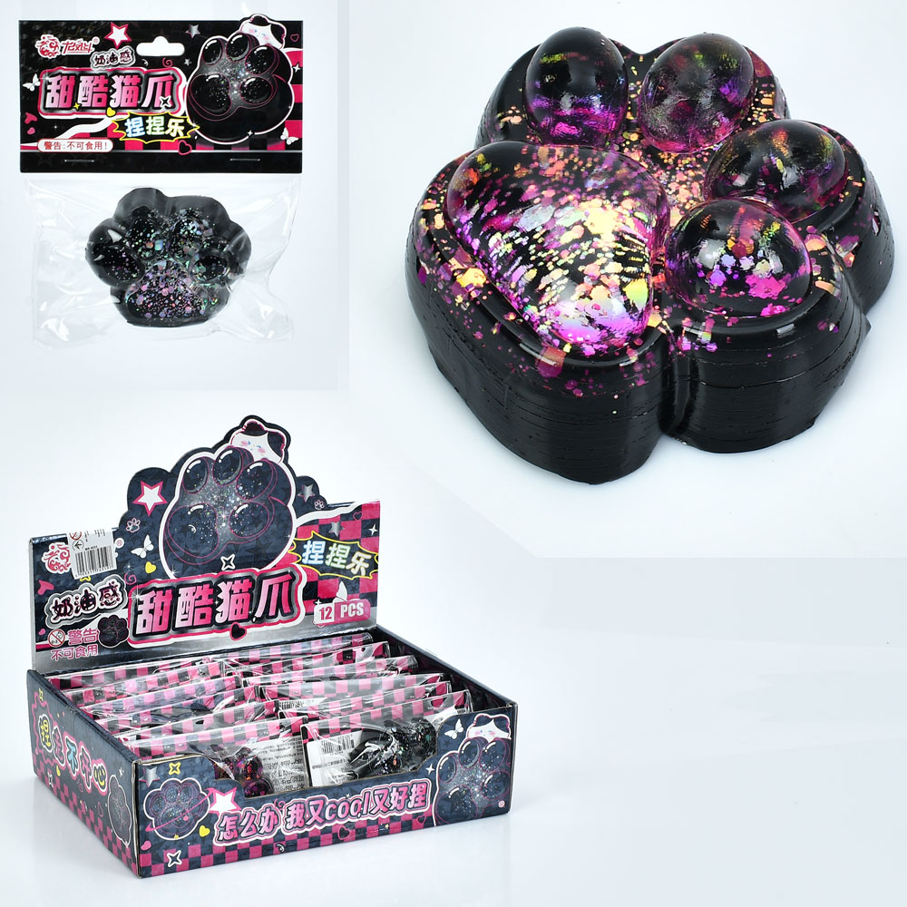 Іграшка MS 4533 антистрес, таба-лапка, TPR, 2 кольори, кул., 12 шт. в диспл., 25-7-19 см.