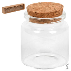 Баночка з корковою кришкою 6шт/уп 50мл R34238-6