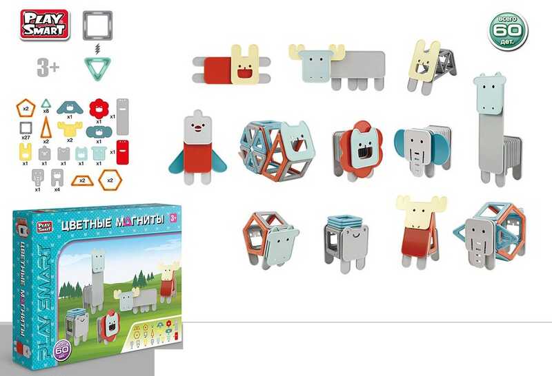 Фотография 1 товарной позиции интернет-магазина детских игрушек www.smarttoys.com.ua Конструктор магнітний 2469 (12/2) 