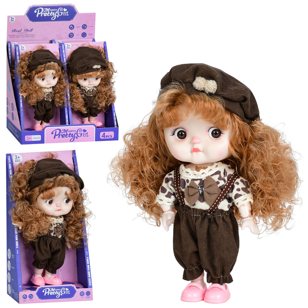 Лялька 1004-G1 шарнірна, муз., світло, бат.(таб.), кор., 4 шт. в диспл., 35,5-35-21,5 см.