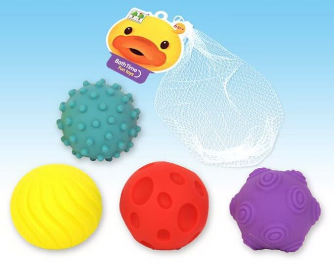 Сенсорні м'ячики CQS 623-15 (168/2) 4 шт.в сітці