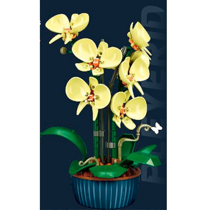 Конструктор SLUBAN M38-P8063C квіти у горщику, орхідеі (жовті), 25,38см, в кор-ці, 12,5-19-12см