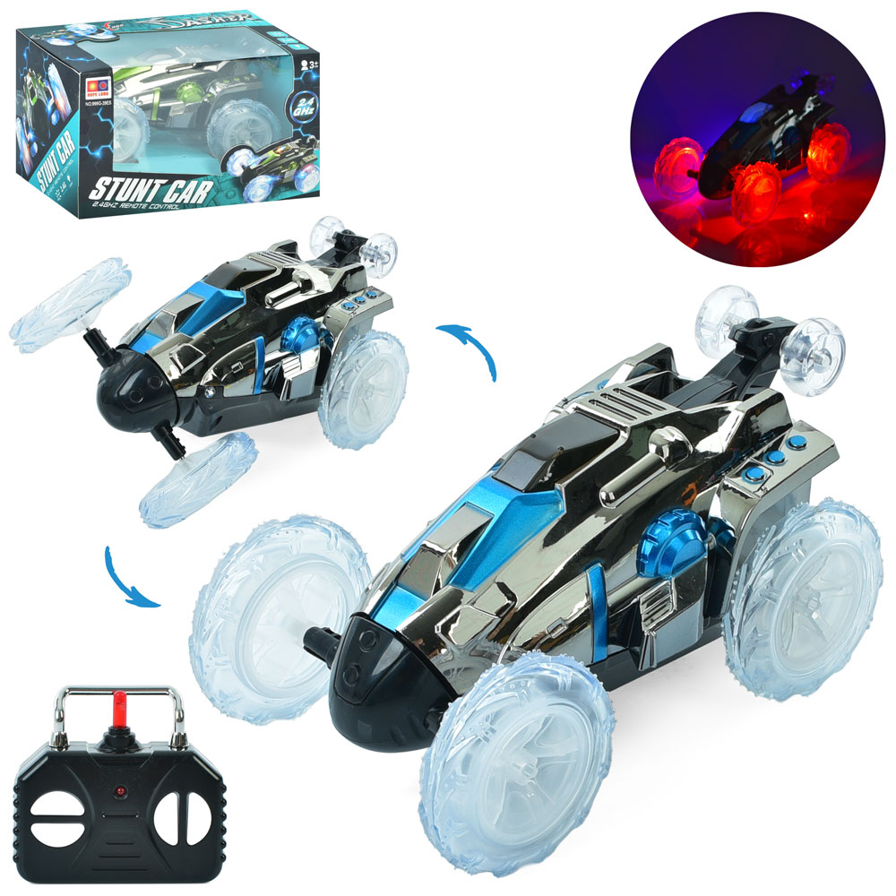 Машинка 999G-39ES радіокер., трюкова, 2 кольори, світло, бат., кор., 19-11-11,5 см.