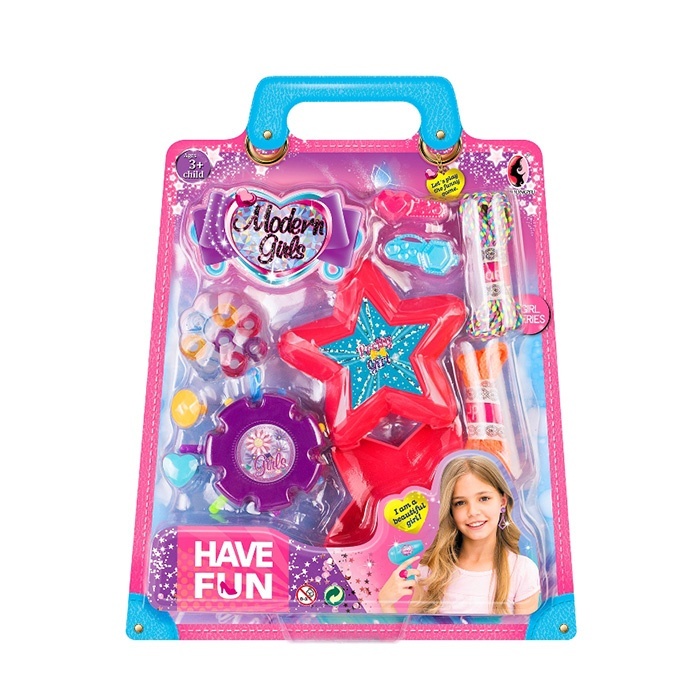 Набір для творчості YK6624-3 мотузка(2кольори),намистини,заколки,каблучки,скринька,лист,24-30,5-4см