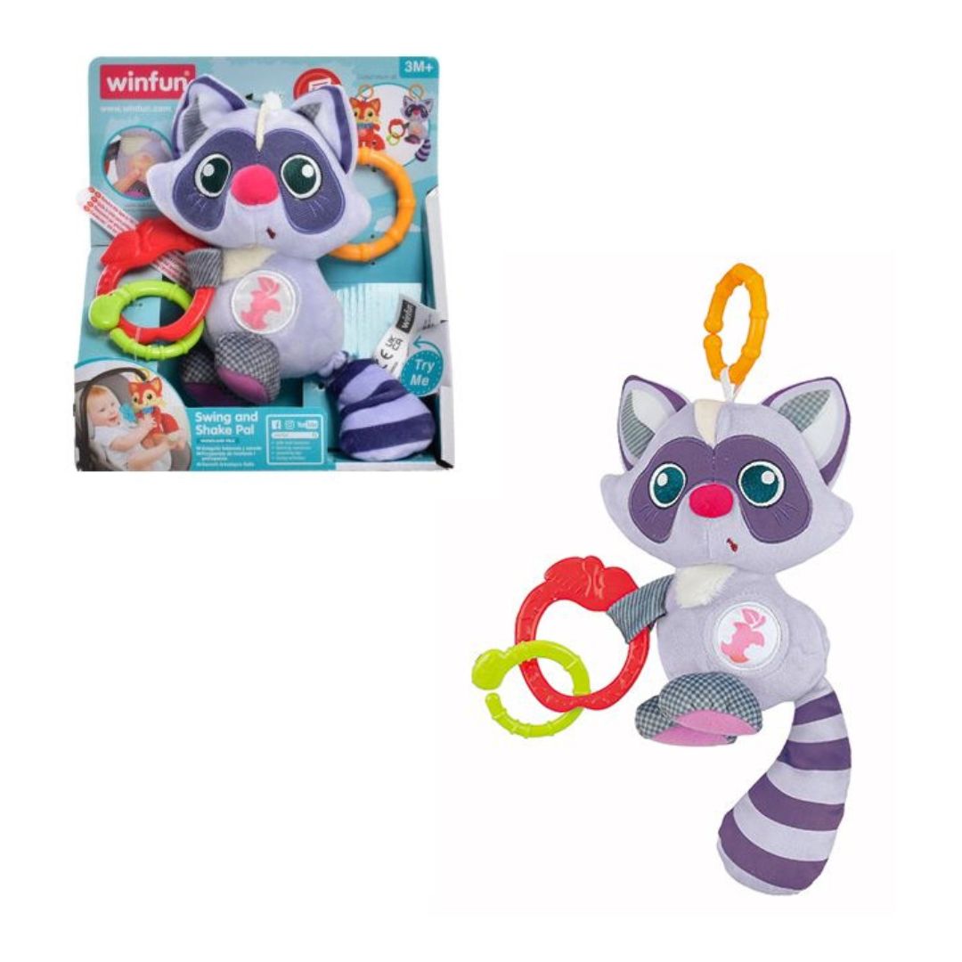 Підвіска 720020-NL WinFun на візок, єнот, брязкальце, плюш, муз., світло, бат., кор.