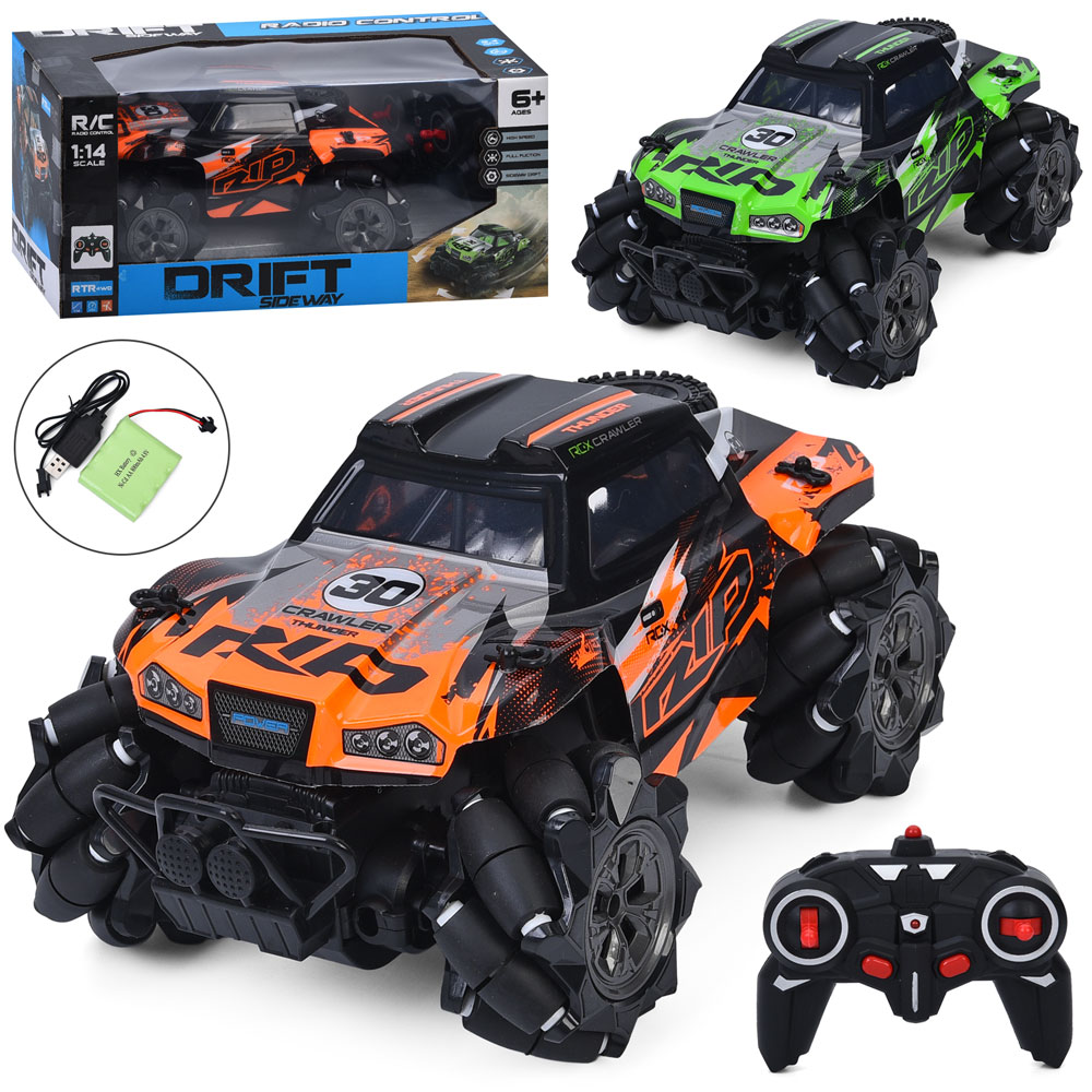 Машина XF939-103 радіокер., акум., 1:14, танцює, 360, небит. корп.,4х4,USB,2 кольори,кор.,36-16-19см