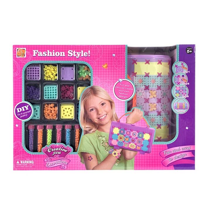 Набір для творчості 8986 сумка, коротка ручка, намистини, бісер, нитки, кор., 40,5-28-11 см.