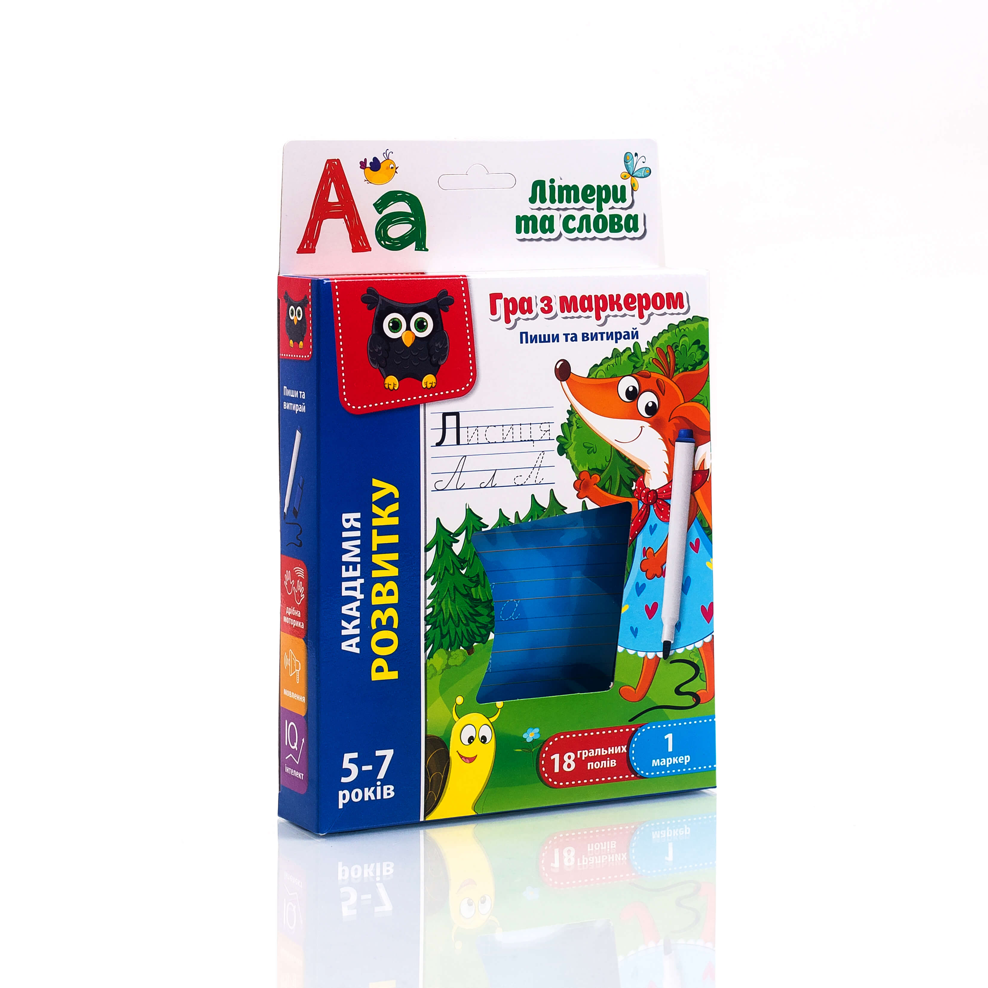 Гра с маркером "Пиши і витирай. Літери" (укр) VT5010-13 