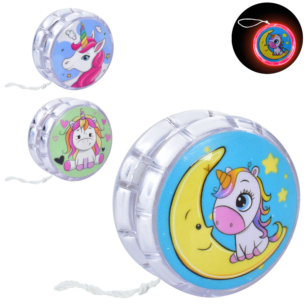 Йо-йо MR 1063 єдиноріг, 3 види, світло, бат. (табл.), кул., 11-9-3 см.