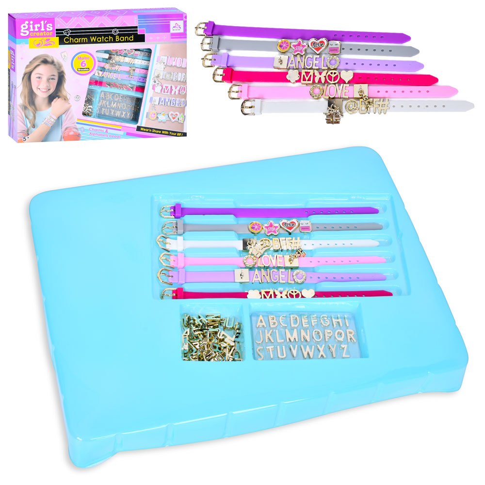 Набір для творчості MBK-537 набір браслетів, намистини (англ.літери), підвіски, кор., 34-25,5-4,5 см