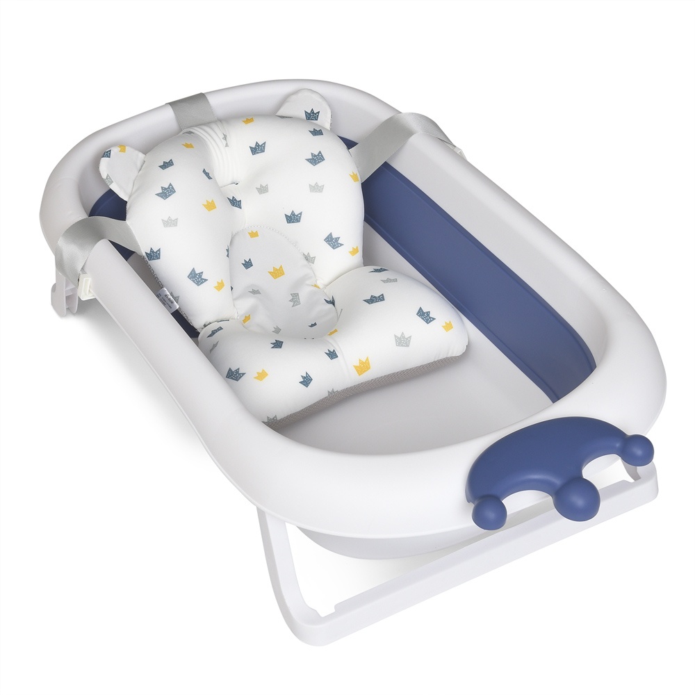 Ванночка ME 1105 CROWN Deep Blue дитяча, з вкладишем, силікон, складана, синiй, 84-50-23 см.