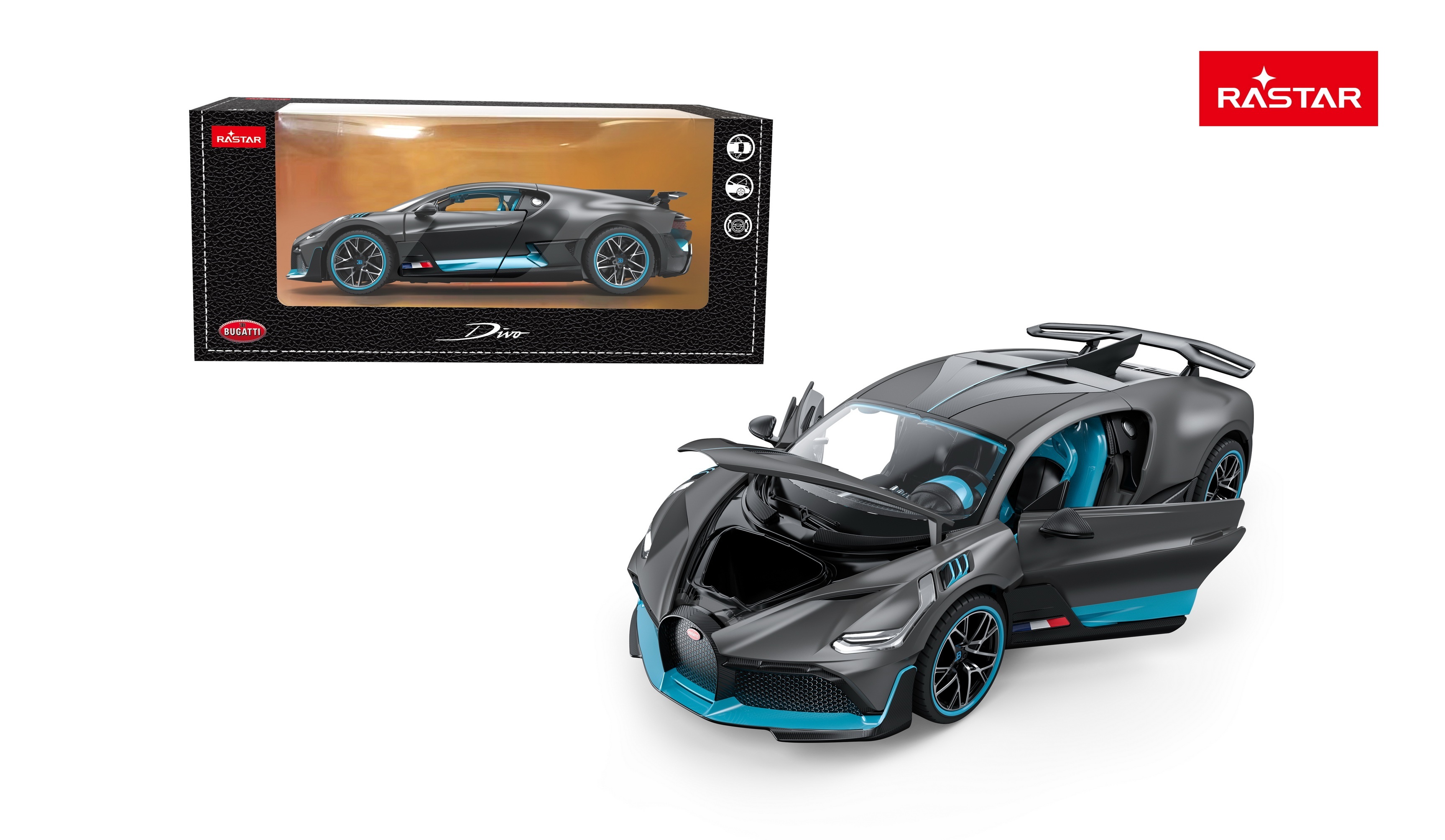 Машина 63900 Bugatti DIVO, 1:24, метал, 19см, відч.двері/капот, гумові колеса, в кор., 24,5-11-13см