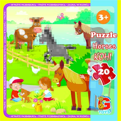 LA10 Пазли ТМ "G-Toys" із серії "Ферма", 20 ел.