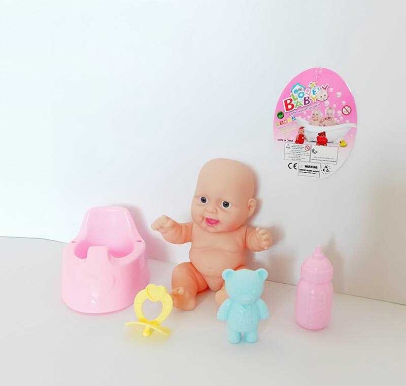 Фотография 1 товарной позиции интернет-магазина детских игрушек www.smarttoys.com.ua Пупсик з аксесуарами LD 6402 D 61S (216/2) висота 16 см, горщик, пляшечка, соска, іграшка, в сітці
