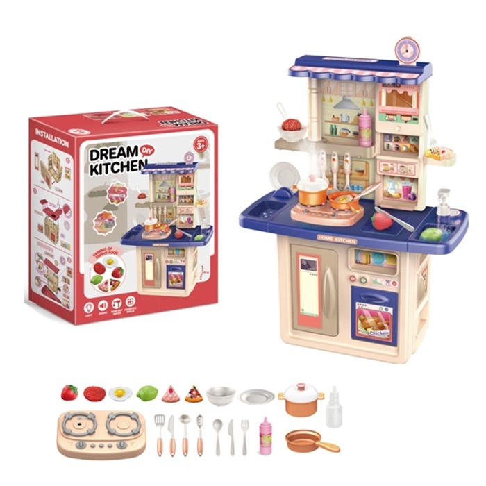 Кухня 86T-3 плита,мийка-ллється вода(механ.),пара,посуд,продукти,муз.,світло,бат.,кор.,41-48-18,5см