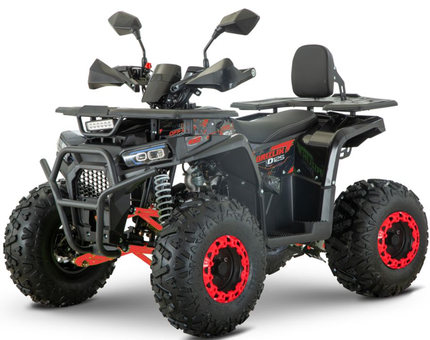 Квадроцикл HB-FFN1450-2-3 мотор 1450W безщ, 5акум 12V/20AH,світло, до 50км/ч,до 82кг,чорно-червон.