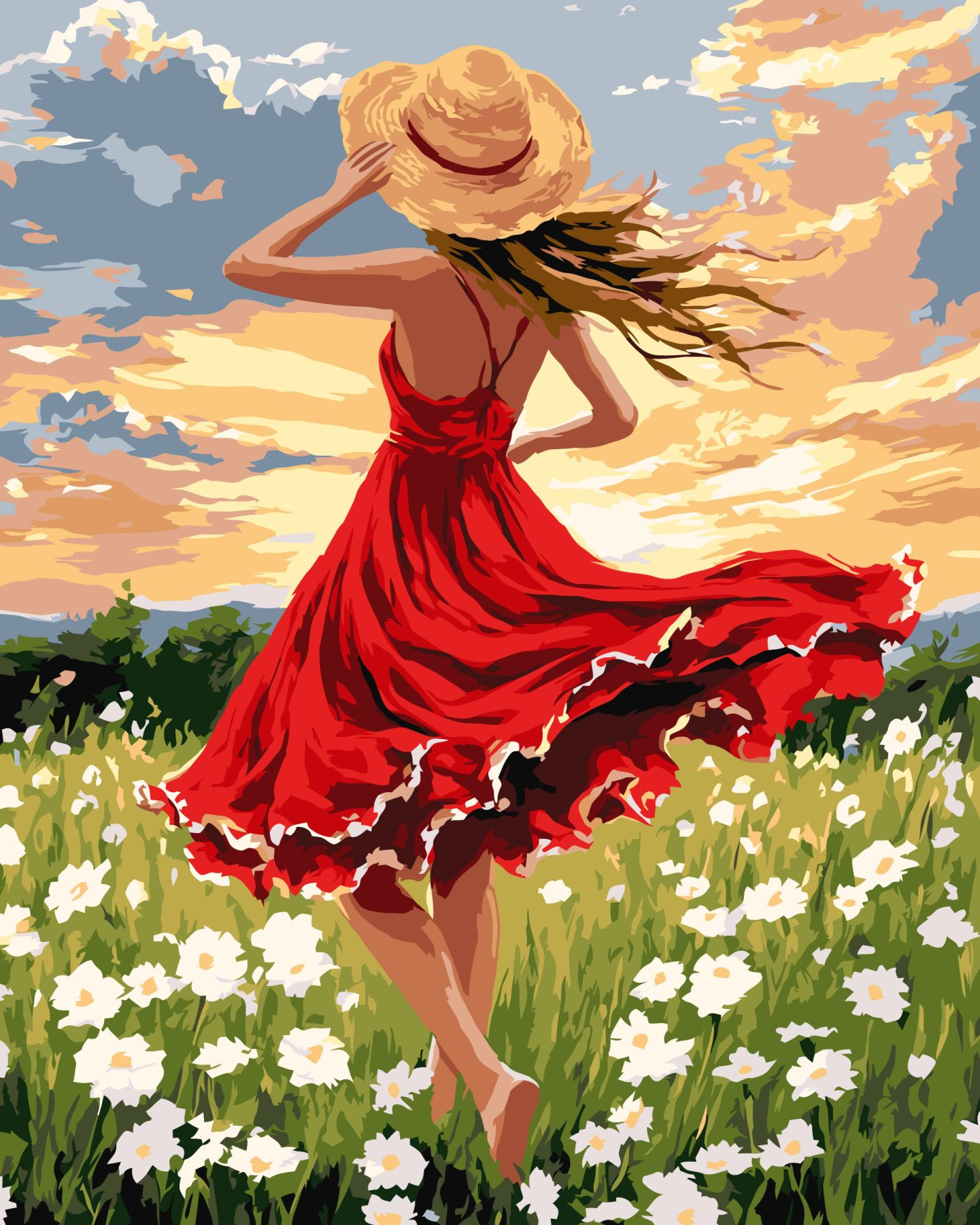 Набір для розпису по номерах "Танець в полі" 40х50см